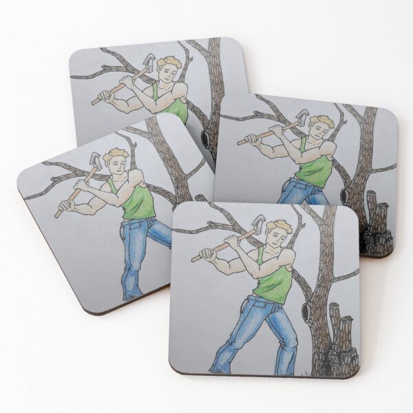 Item preview, Man Chopping Wood designed and sold by Mariah Sellers.