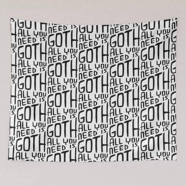 Item preview, All You Need is Goth, Goth Valentine, Funny Goth designed and sold by badlydrawnbabe.