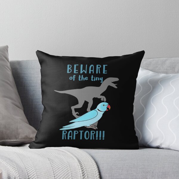 Item preview, Beware of the Tiny Raptor Blue Indian Ringneck designed and sold by FandomizedRose.