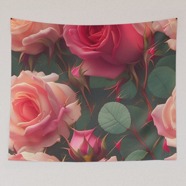 Item preview, Seamless Rose Bush Pattern designed and sold by Ellen Davis.