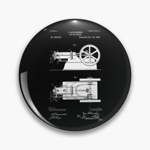 Item preview, 1895 J. Schoenner Toy Steam Engine Patent - For Dark Background designed and sold by MoonglowGraphic.