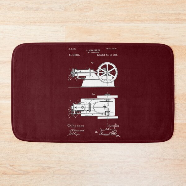Item preview, 1895 J. Schoenner Toy Steam Engine Patent - For Dark Background designed and sold by MoonglowGraphic.