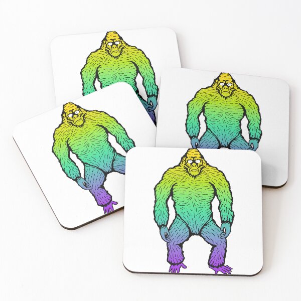 Item preview, Cute rainbow Bigfoot - adorable cryptid art No. 3 designed and sold by Balsamista-art.