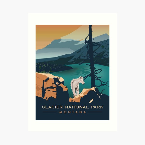 Glacier National Park - Scenic Overlook Art Print