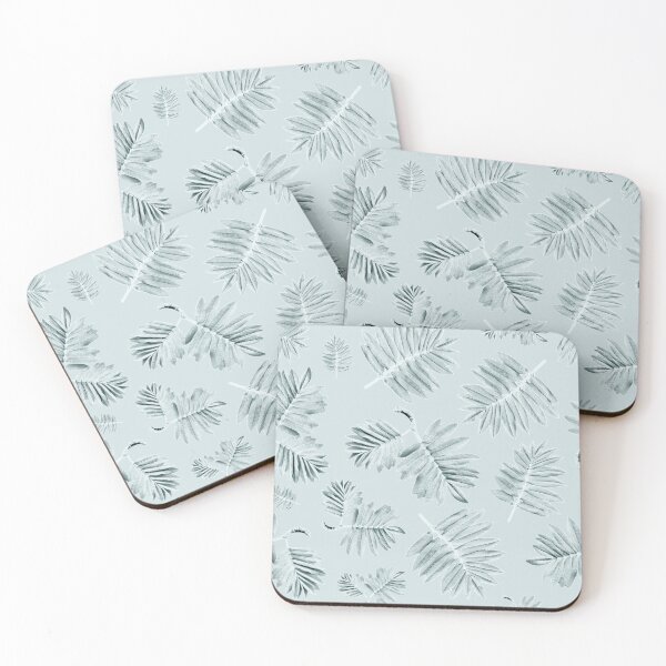 Item preview, Rowan leaves print pattern in minty tones designed and sold by starseedgems.