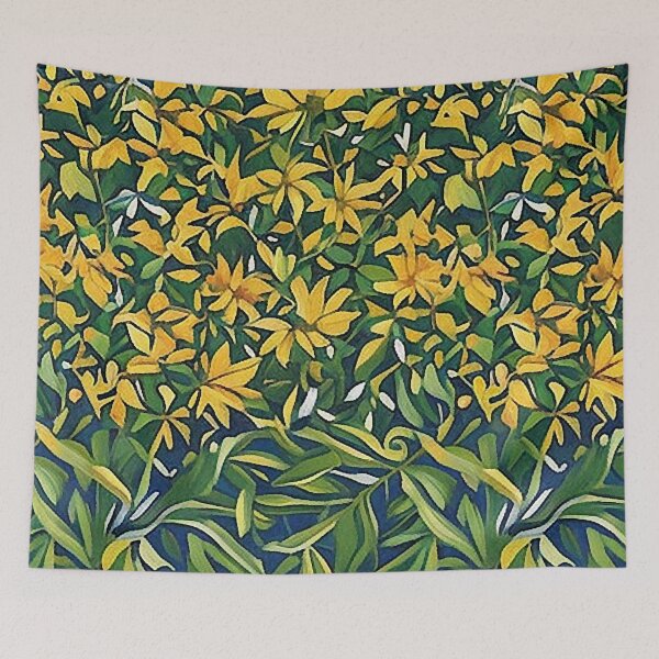 Item preview, Van Gogh Style Cluster of Yellow Flowers Design designed and sold by sunflowerlight.
