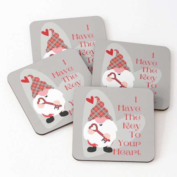 Item preview, I Have The Key To Your Heart Gnome Valentine's Day Design for gnome lovers and red heart lovers. designed and sold by tranquilbeach.