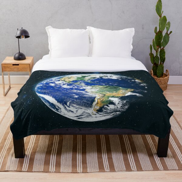 Artikelvorschau, Blick auf den Planeten Erde aus dem Weltraum mit Weltkarte entworfen und verkauft von professorguru.