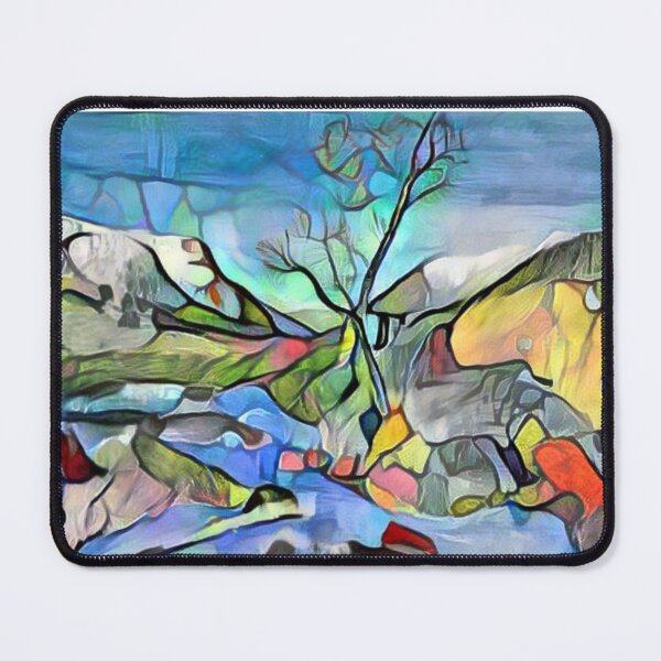 Item preview, Mountain landscape picture of Babbling Brook. Impressionist painting    designed and sold by Inspire-me-CYK.