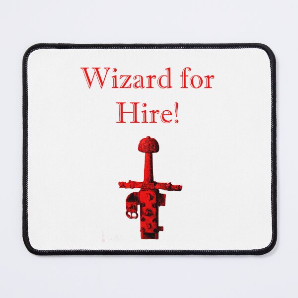 Item preview, Wizard For Hire designed and sold by CrankyOldDude.