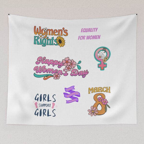 Item preview, womens day-floral symbol-8th march  pack designed and sold by ZoesAttic.