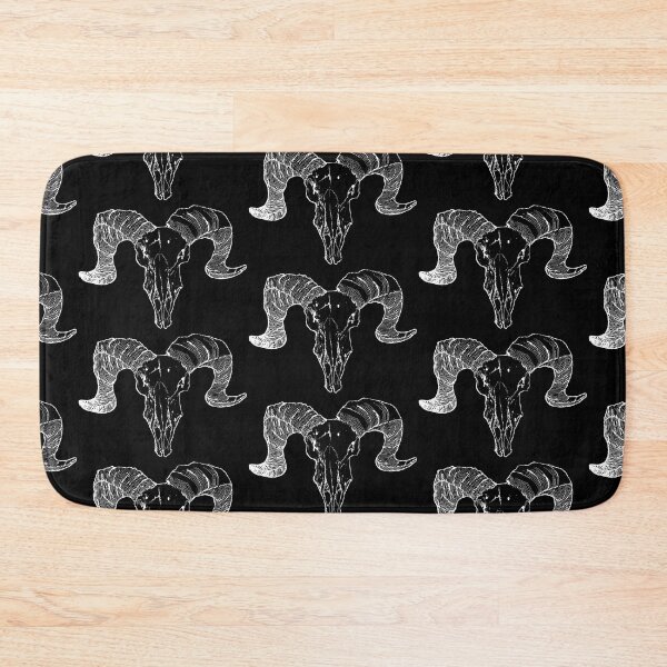 Item preview, Ram Skull White Outline designed and sold by peachiekeenart.