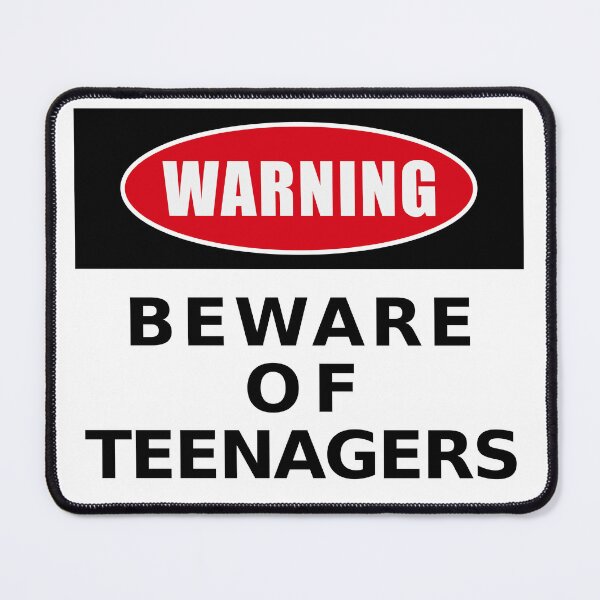 Item preview, Warning Beware of Teenagers Sign Satire designed and sold by 622Strands.