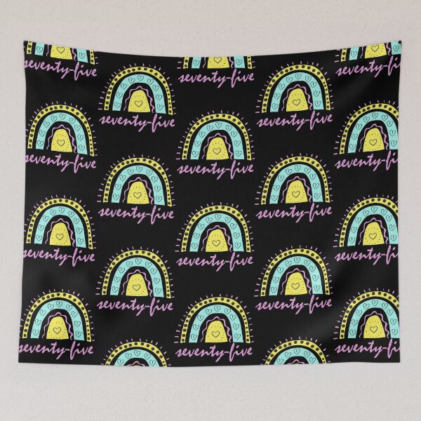 Item preview, Seventy Five Year Old Seventy Fifth Birthday Cute Fun Doodle Boho Rainbow designed and sold by LadySaltwater.