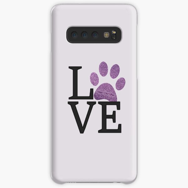 Love is a Four Letter Word - Purple Paw Print Samsung Galaxy Snap Case