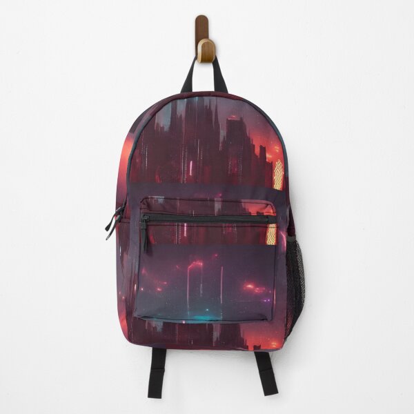 Item preview, dystopia city glitch art illustration designed and sold by AbundanceMind.