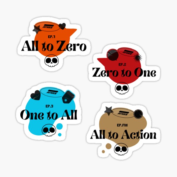 Ateez Wonderland Chibi Kpop Sticker SET