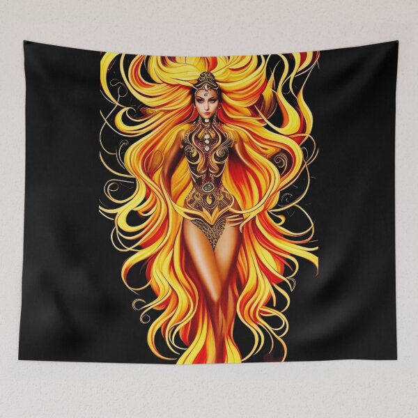 Item preview, fire goddess designed and sold by FineArtworld7.