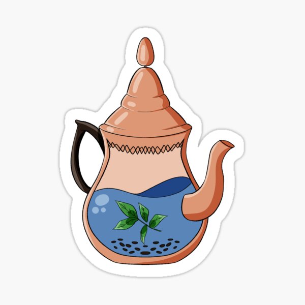 Cute Blue Tea Pot - Play Time | Sticker