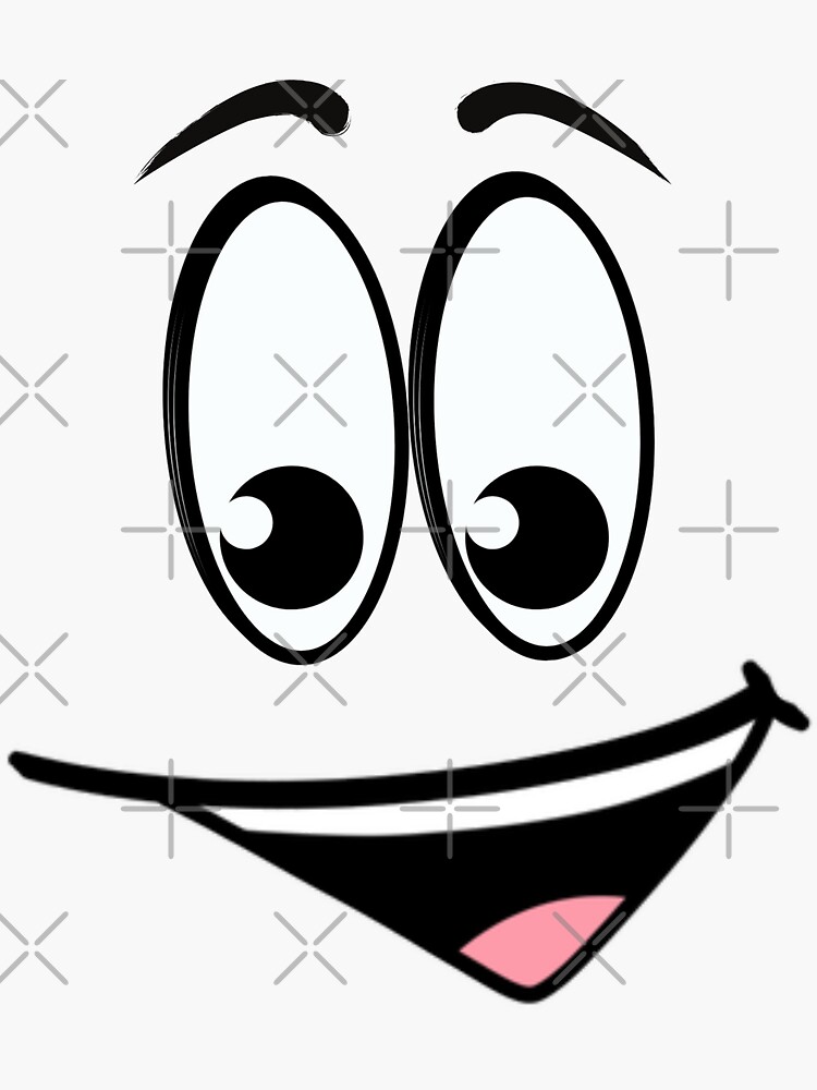 "Googly Eye and Mouth Face Art" Sticker for Sale by ForModernU Redbubble