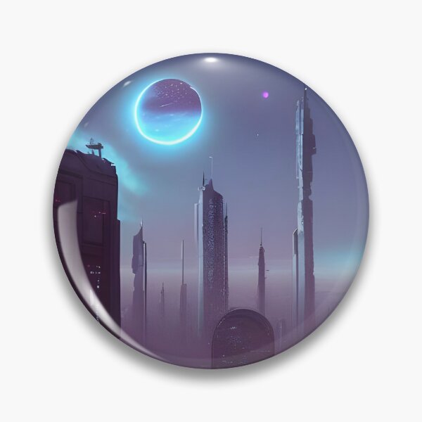 Item preview, dystopia city night nebula designed and sold by AbundanceMind.