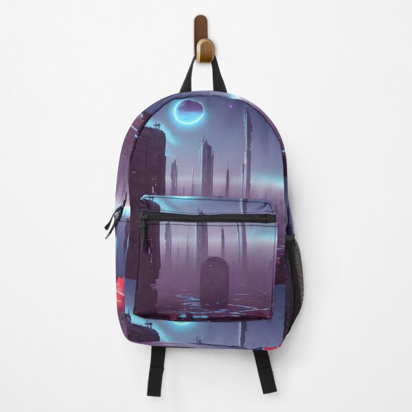 Item preview, dystopia city night nebula designed and sold by AbundanceMind.