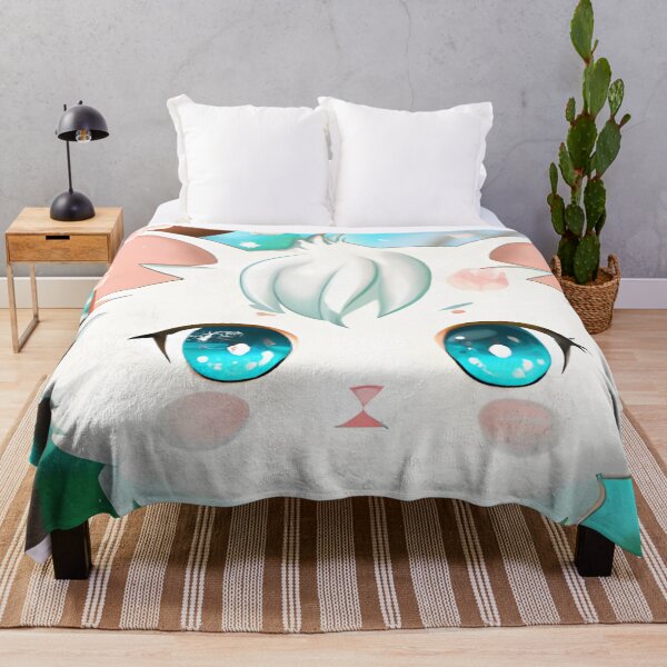 Item preview, Anime Kawai White Kitten With Pink Flowers designed and sold by withdiamonds.