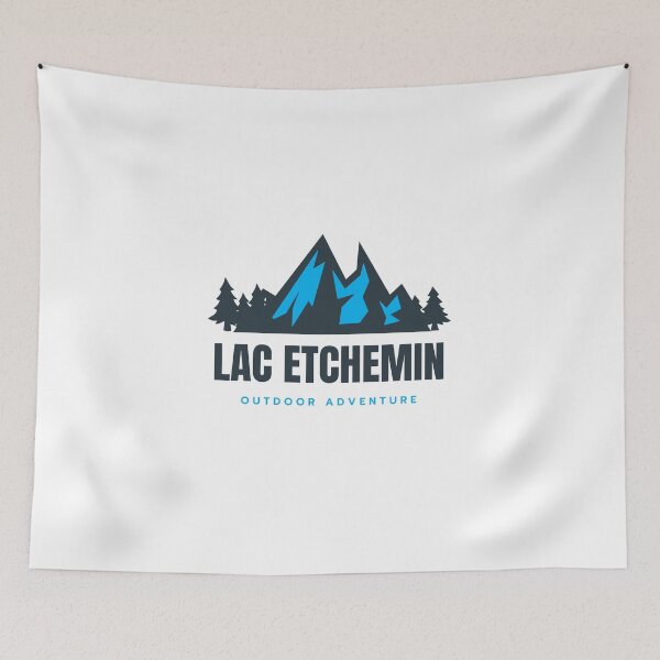 Aperçu de l'œuvre Lac Etchemin à Etchemins, Chaudière Appalaches, Québec, Canada, Amérique du Nord - Mountain Outdoor Adventure Snowboard Ski Randonnée Vintage Logo créée et vendue par Vintage-TM.