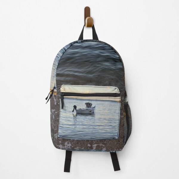 Item preview, Alexandria Egypt beach, sunset warm photo with standing boats designed and sold by Basma Store.
