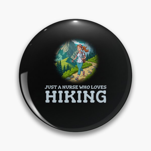 Item preview, Just A Nurse Who Loves Hiking - Natural Cartoon background designed and sold by smailjr.