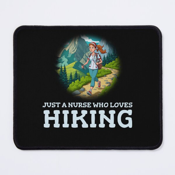 Item preview, Just A Nurse Who Loves Hiking - Natural Cartoon background designed and sold by smailjr.