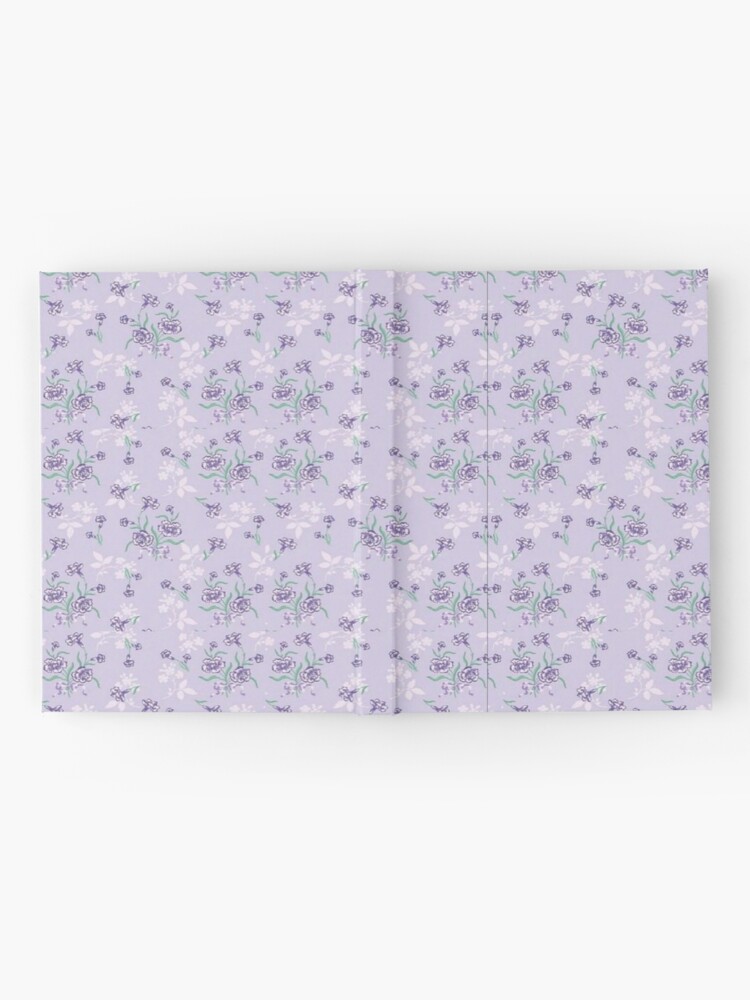 Coquette purple lavender floral pattern  Hardcover Journal for Sale by  Pixiedrop