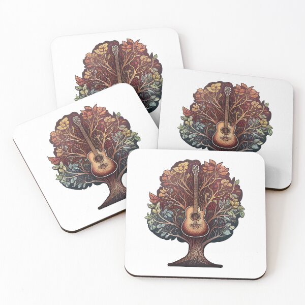 Item preview, Acoustic Guitar Tree of Life Guitar Player Nature Guitarist designed and sold by pathsofmeaning.