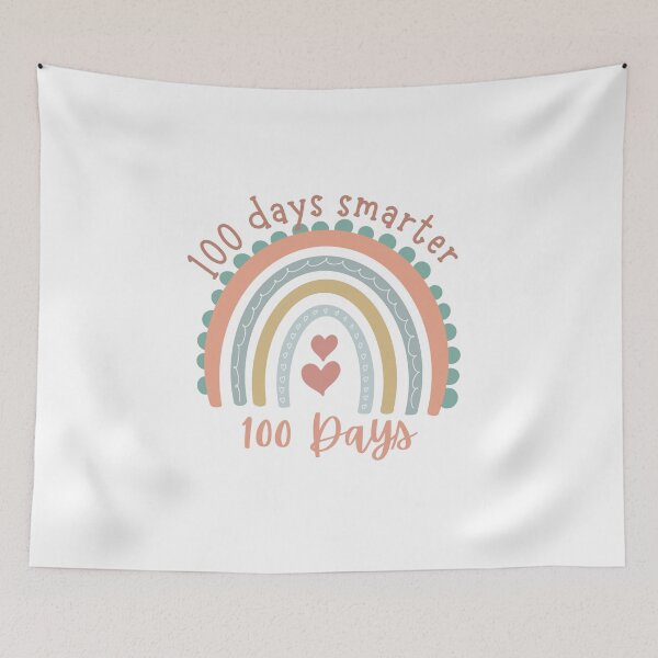 Item preview, Funny 100 Days Smarter 100th Day Of School Boho Rainbow designed and sold by Imma4art ⭐⭐⭐⭐⭐.