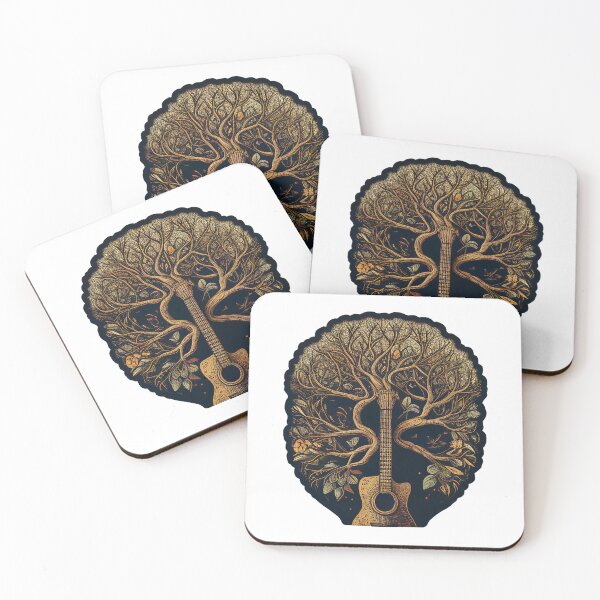 Item preview, Acoustic Guitar Tree of Life Guitar Player Nature Guitarist designed and sold by pathsofmeaning.