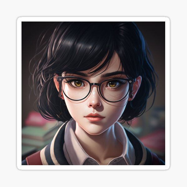Item preview, Cute girl with Black Hair designed and sold by pretonopreto.