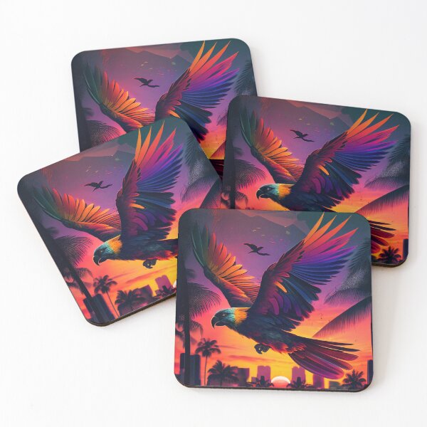 Item preview, Parrot flying through Sunset designed and sold by Bird-Forest.