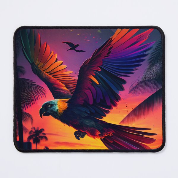 Item preview, Parrot flying through Sunset designed and sold by Bird-Forest.
