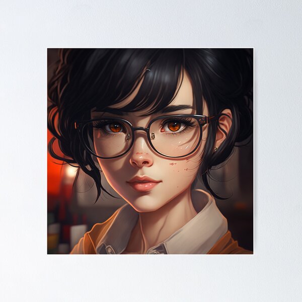  Cute Anime Pfps Brunette Girl Poster Decorative