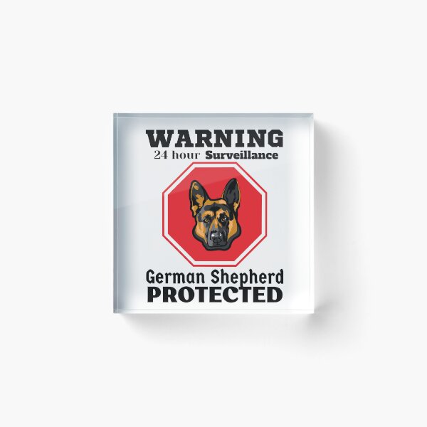 Item preview, WARNING...German Shepherd Protected designed and sold by GermanShepMan.