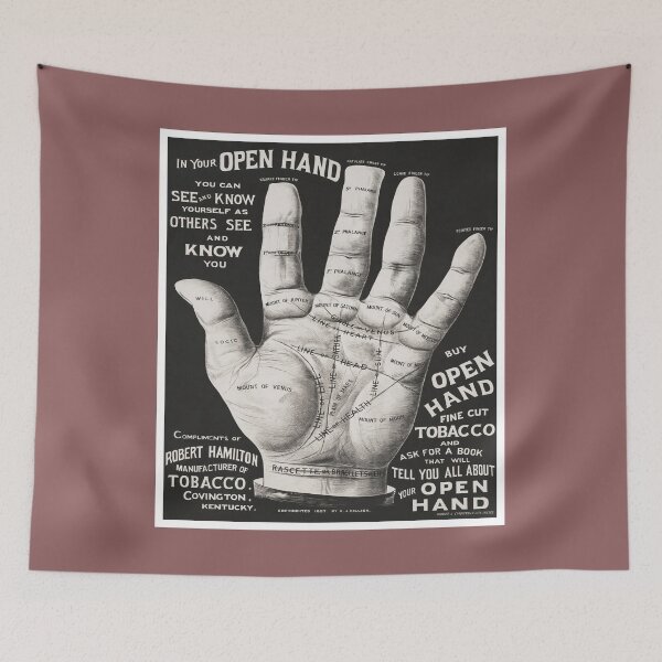 Item preview, Vintage Open Hand Palmistry Print Advertisement 1887 designed and sold by xposedbydesign.