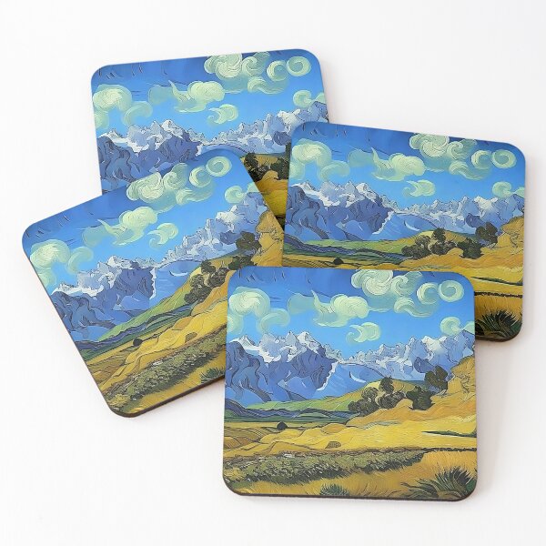 Item preview, Van Gogh Style Soaring Clouds Over the Mountains Painting designed and sold by sunflowerlight.