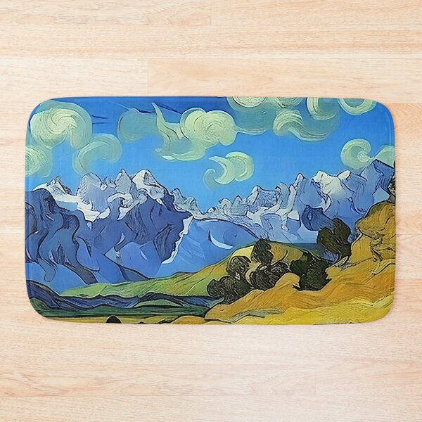 Item preview, Van Gogh Style Soaring Clouds Over the Mountains Painting designed and sold by sunflowerlight.