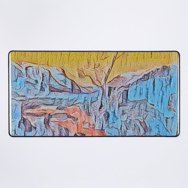 Item preview, Summer Mountain Landscape picture. Van Gogh style painting Yellow designed and sold by Inspire-me-CYK.