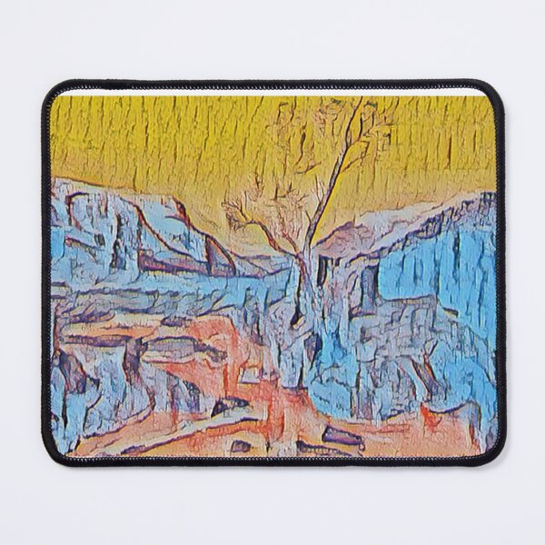 Item preview, Summer Mountain Landscape picture. Van Gogh style painting Yellow designed and sold by Inspire-me-CYK.