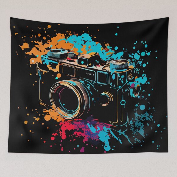 Item preview, Camera with paint streak effect designed and sold by NadiiaSemyroz.