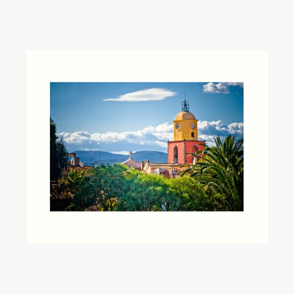 Le clocher de saint tropez Art Print