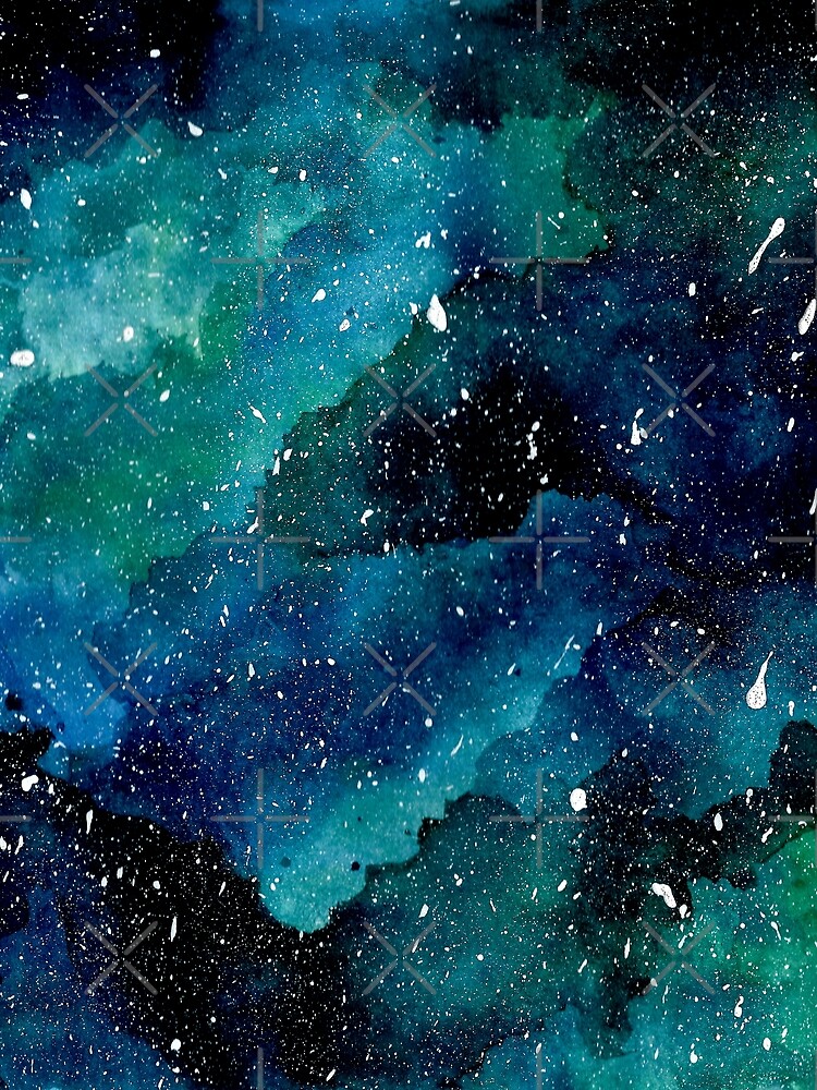 Imagen 5 de 5, Camiseta gráfica con la obra Galaxia esmeralda, diseñada y vendida por KathrinLegg.