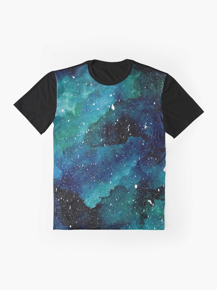 Imagen 4 de 5, Camiseta gráfica con la obra Galaxia esmeralda, diseñada y vendida por KathrinLegg.