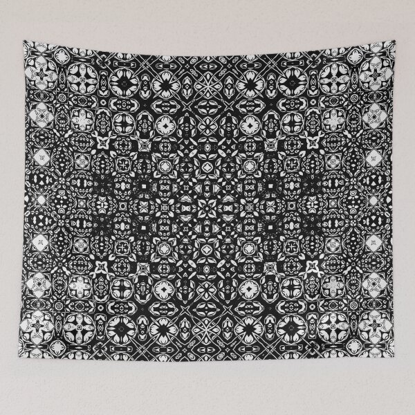 Item preview, Metamorphosis Medallion Pattern Black and White designed and sold by Marymarice.